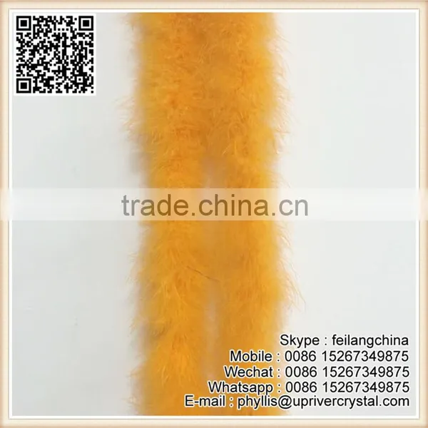Selling Loose Fluffy 8-10cm Wide Orange Feather Boa photo-2