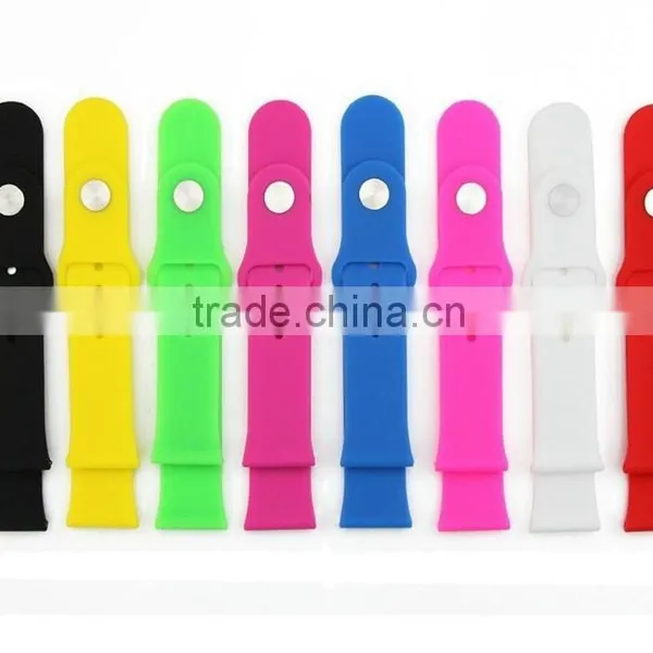 Colorful Wrist Bands for Apple Iwatch Soft Rubber Watch Straps Wearable Bands for 38mm 42mm Iwatch DIY Own Apple Smart Watch photo-3