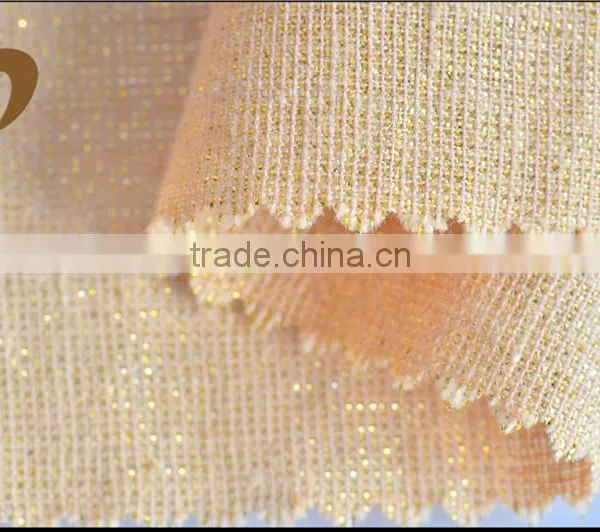 Bright Shiny Linen Cotton Metallic Fabric photo-3