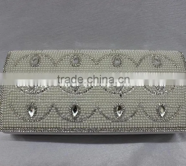 New Arrival Crystsl and Beaded Design Ladies Fashion Clutch Bag