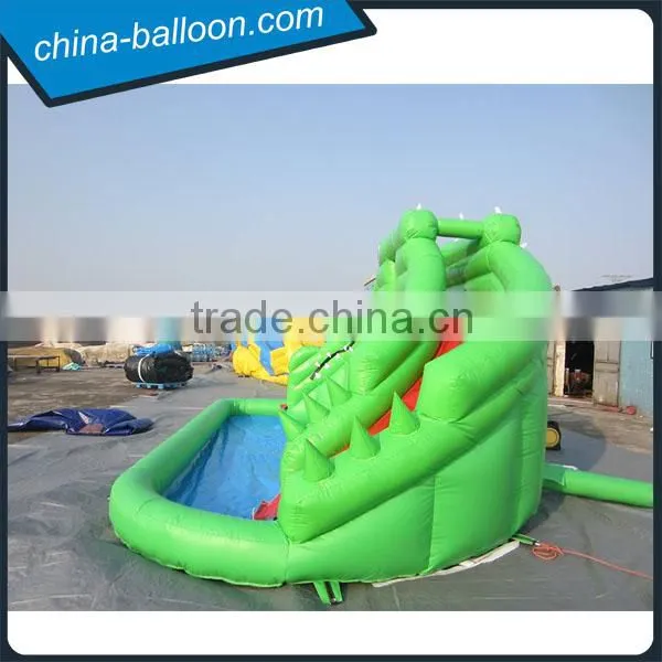 Green Inflatable Water Slide With Pool 7*4*3M Hot Sale photo-2