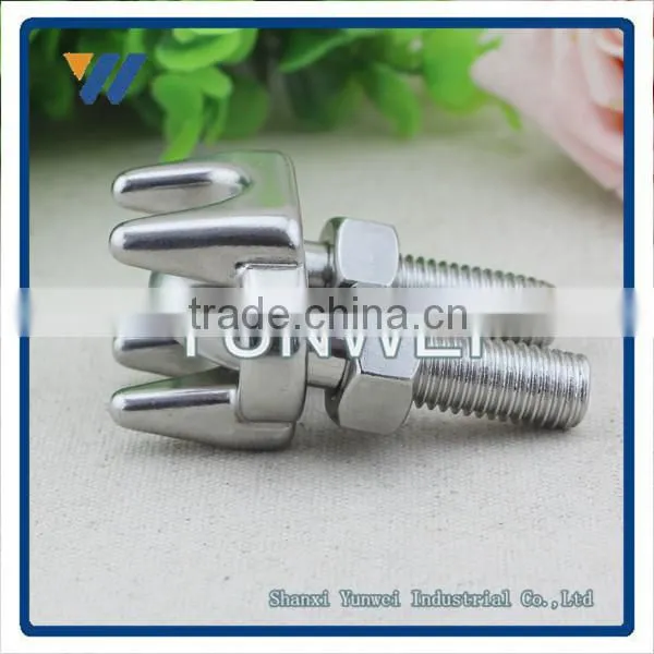 Silver Tone Metal Cable Clip Saddle Clamp 2 Pcs for 5/16" Drop Wire Clamp Clip DIN741 Malleable photo-4