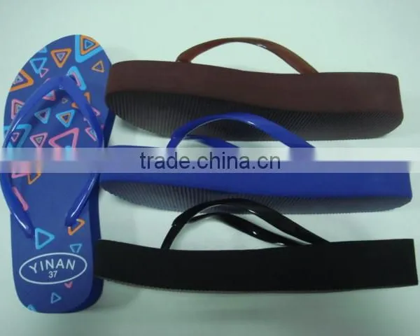 663 LOULUEN Summer Printed EVA Slippers Women Wedge Flip Flops Wholesale photo-2