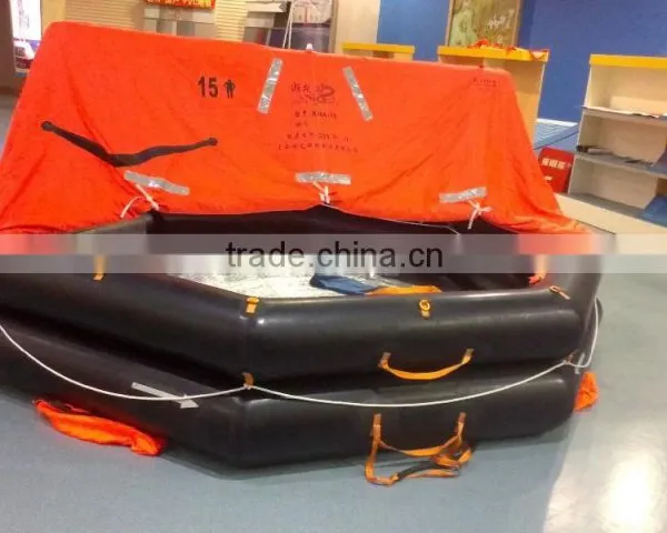 20 person cheap throw-overboard self inflating life raft
