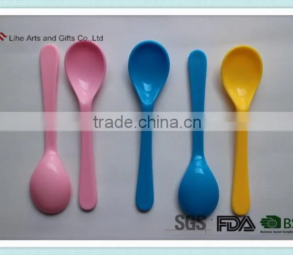 Food Grade Colorful Ice Cream Plastic Mini Spoon photo-2