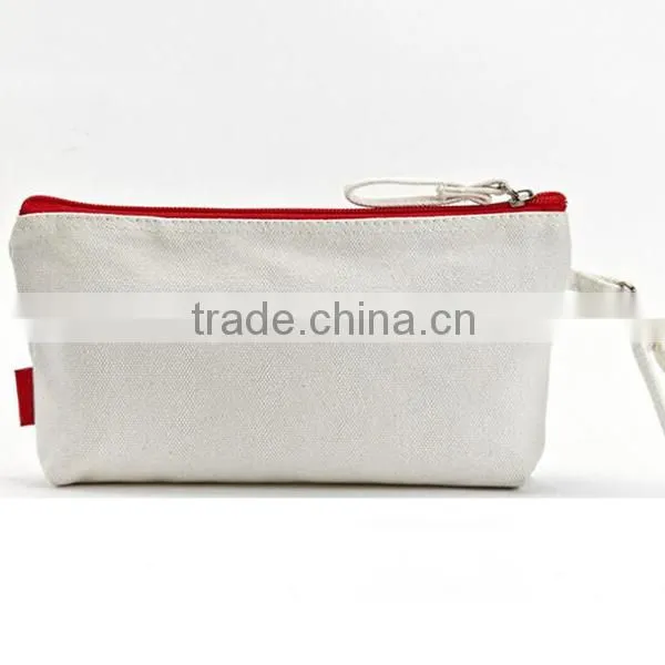 Fashion Small Plain Canvas Zipper Bag photo-2