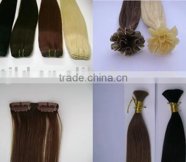Human Hair Products / Hair Weaving / Hair Extensions / Clip-in Hair Extension / Pre-bonded Hair Extension