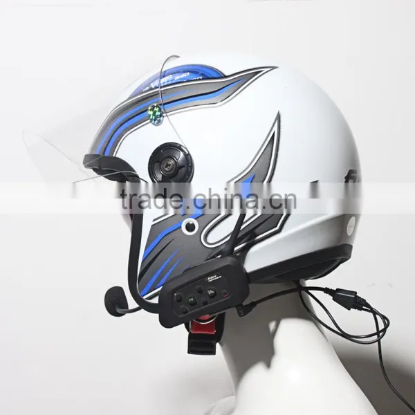 Reference Full Duplex Headset Bluetooth Walkie Talkie 1200m 4 Riders Waterproof bt Interphone for Motorcycle Helmet photo-5