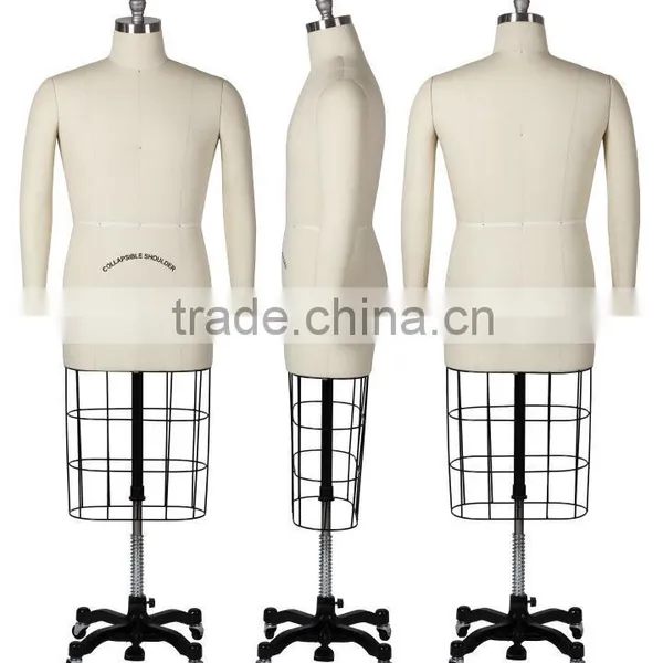 Male Upper Body Tailoring Mannequin With Collapsible Shoulder and Adjustable Stand photo-5