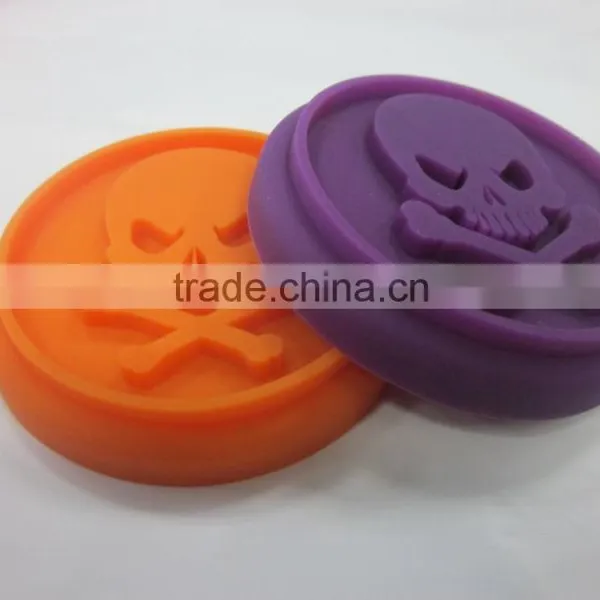 FDA LFGB DGCCRF FOOD GRADE Halloween Gift Silicone SKULL Design Cookie Stamp photo-5
