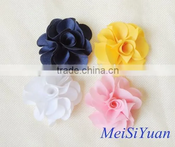 Forever Rose Flower for Girl Dresses/ribbon Flowers for Gartments/ Brooch Women Chiffon Flower photo-5