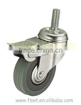 Industrial Gray PVC Stem Brake Caster photo-5
