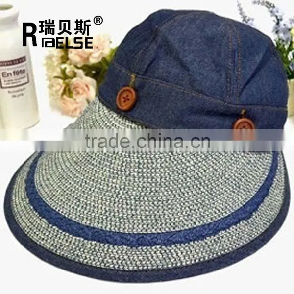 Wholesale Fashion Lady Hat Cheap Visor Hat Paper Straw Hat