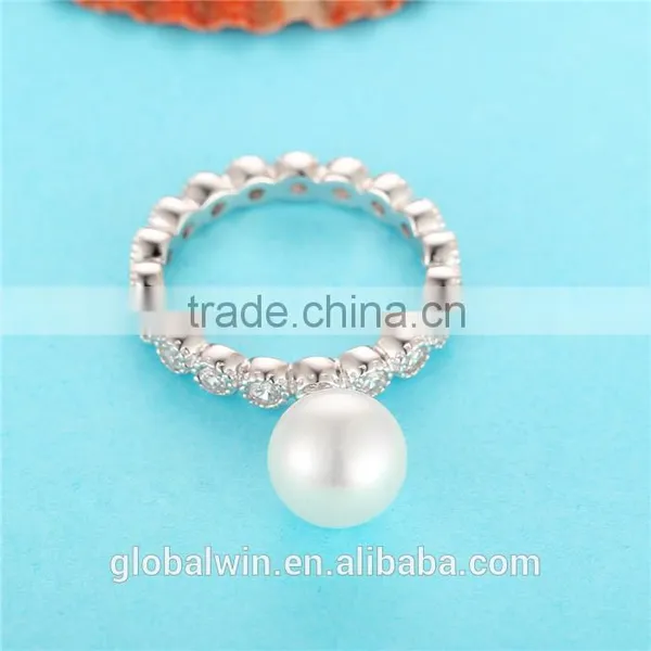 Freshwater Pearl Ring For Women Jewerly Silver 925 With Zircon Natural Pearl Rings photo-3