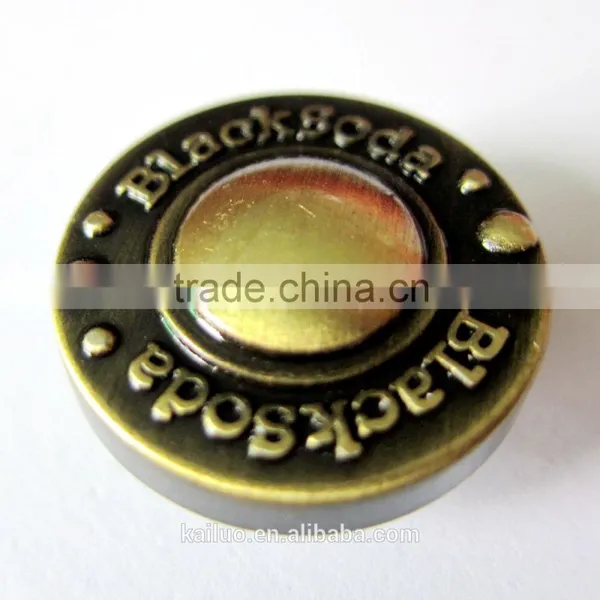 Brush Brass Color Alloy Jeans Button for Man Jeans photo-2