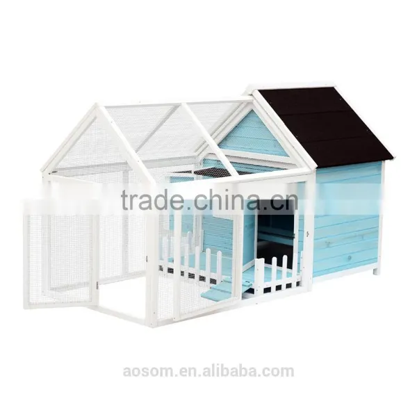 Pawhut Deluxe Chicken Cage Coop Run Nesting Box Large Outdoors House photo-3