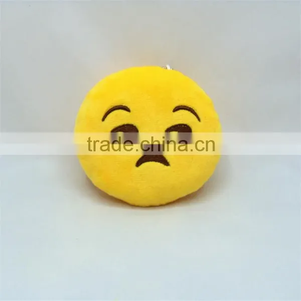 New Emoji Keychain PP Cotton Plush Custom Pendant Keychain Yellow Cushion Emoji Pendant Emoji Keychain photo-2