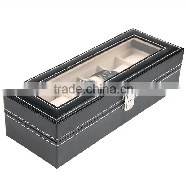 Chinese Factories Wholesale Custom PU Leather Jewelry Box, Black 6 Gift Box photo-2