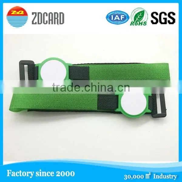 Nylon Black White Reusable id Bracelet Wristband photo-4