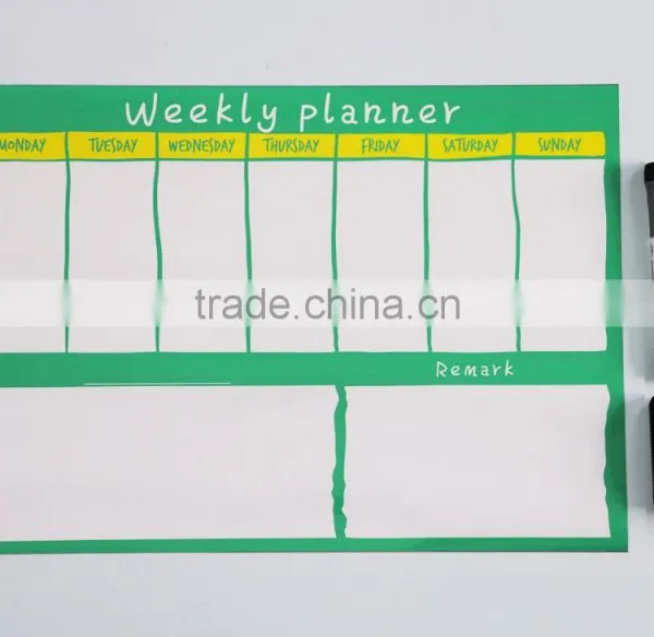 Magnetic Calendar To-do List Custom Design Magnet Dry Erase Board for Kitchen Memo photo-2
