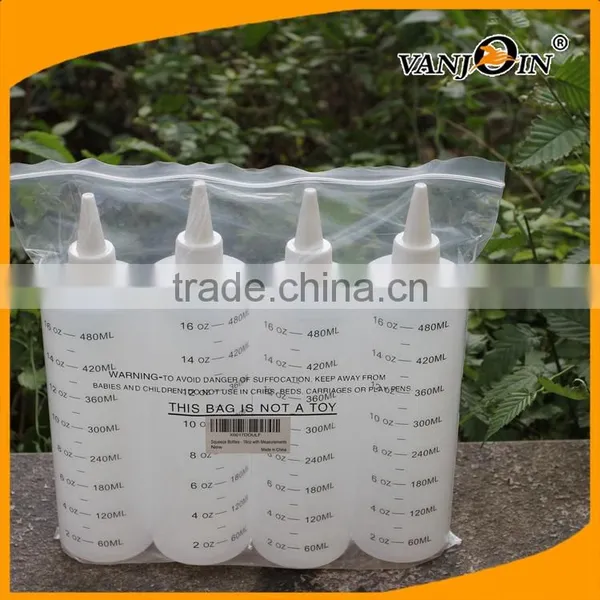 12 oz Easy Squeeze HDPE Bottles Food Grade Set of 3 photo-5