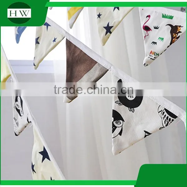 Promotional Christmas Gift Handmade Wedding Birthday Party Decoration Baby Fabric Bunting Flag Banner photo-5