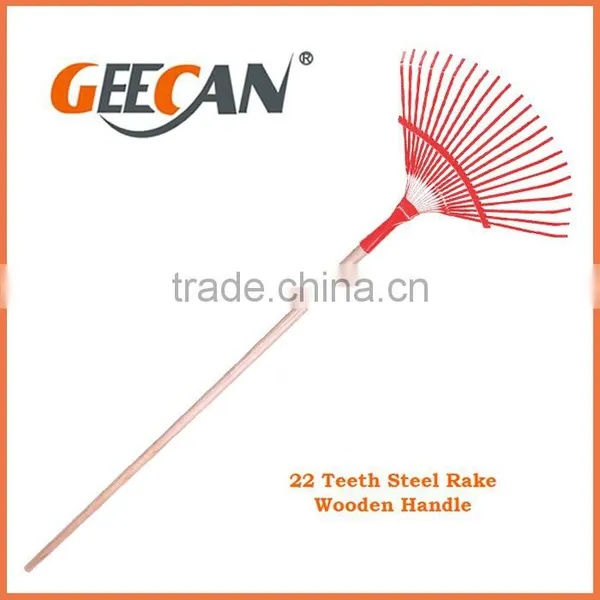 Wholesale 22 Tooth Garden Rake Wooden Handle