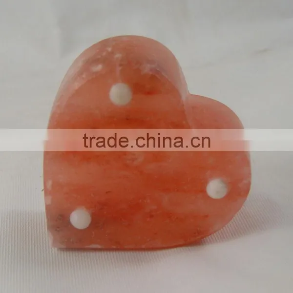 Heart Shape Tea Light Holder/ Rock Salt Tea Light Holder/ Himalayan Salt photo-4