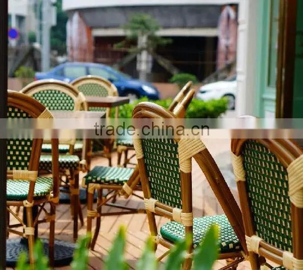 YH-5037 Aluminum and Rattan Material Bamboo Look Dining Table and Chairs photo-4