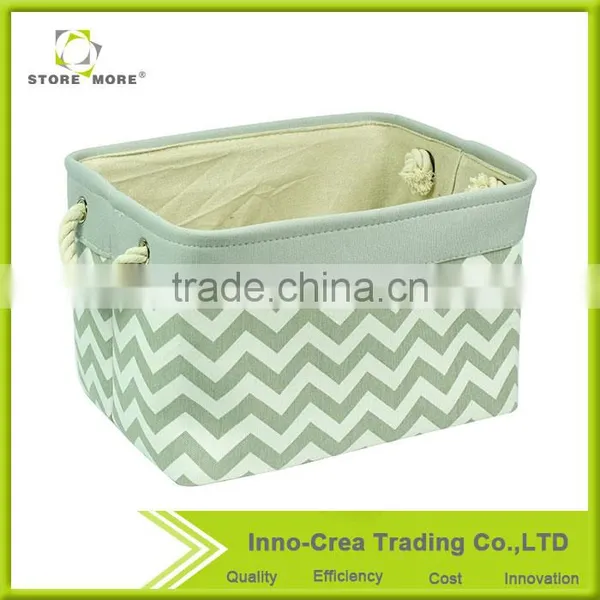 Store More / OEM Weaving Foldable Sundry Storage Bin With Cotton Rope Handle photo-2