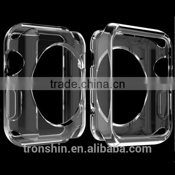 New Arrival 2015 Eco-friendly Crystal Clear Plastic Protective Case for IWatch 38mm and 42mm
