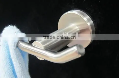 Wholesale Small Wall Mount Stainless Steel Twin Coat Hat Robe Hook photo-2