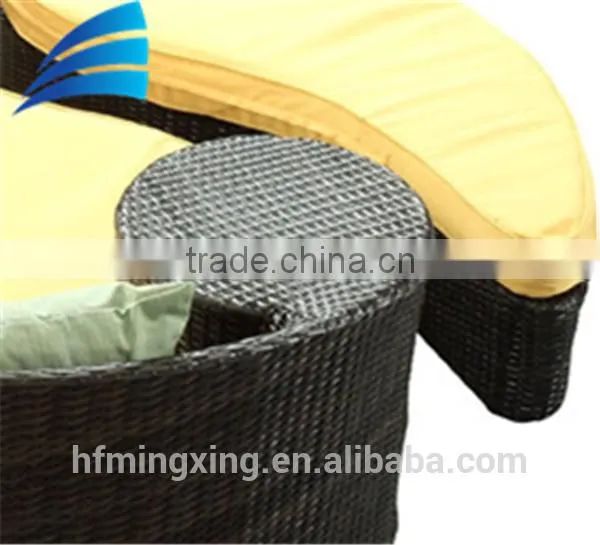 Outdoor Patio Brown Daybed Sofa With Cushion photo-3