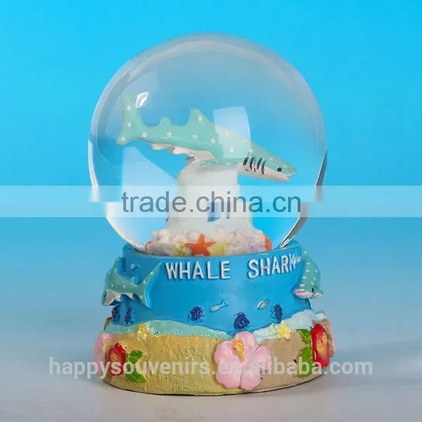 2015 Newest Shark Scene Water Glass Snow Ball