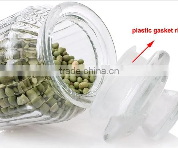 ZIBO Square Clear Glass Wholesale Apothecary Jars With Glass Lids photo-2