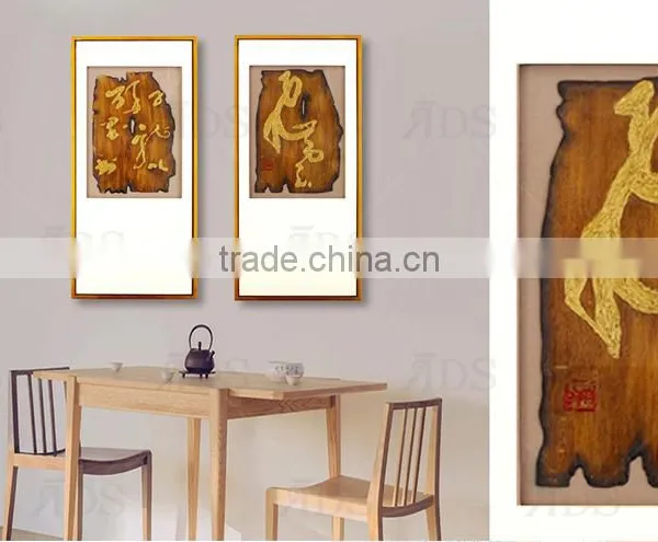 Framed Handmade Shadow Box Wood Carving Wall Art photo-2
