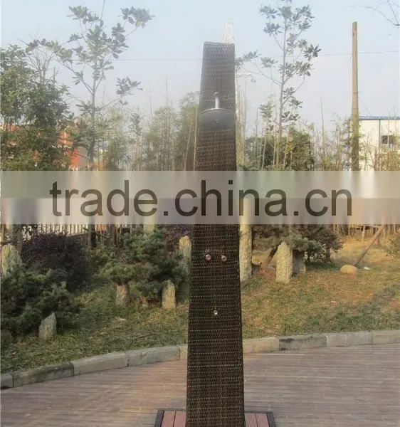 Modern Synthesis Wicker Garden Aluminum Outdoor Shower photo-2