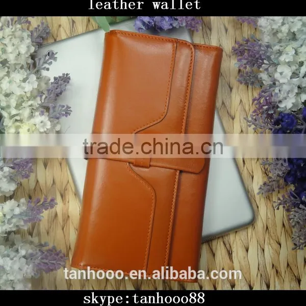 Emboss Logo Genuine Leather Ladies Wallets and Purses photo-2