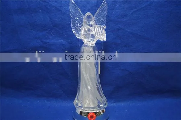 2016 Newest Design Acrylic Angel With LED Changing Color and Christmas Music photo-5