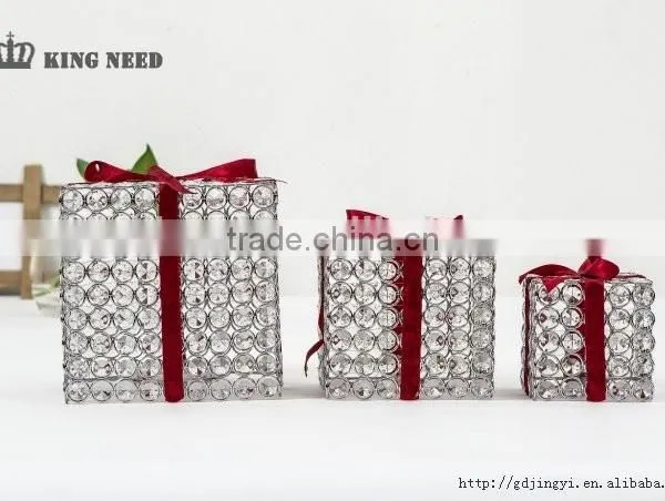 Dongguan Hot Led Christmas Decoration Iron Acrylic Gift Box photo-2