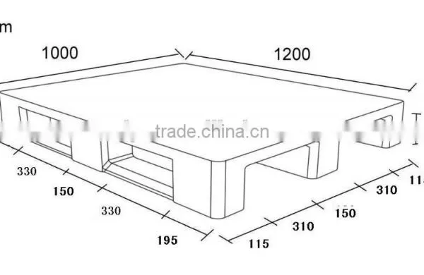 PP Racking 4 WAY 3 Runner Plastic Pallet photo-2