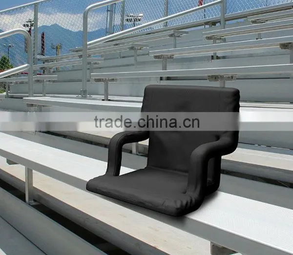 Black Quilted Reclining Stadium Seat Lazy Chair photo-2