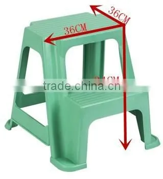 2-Step Plastic Stool With Non-Slip Step Treads, Double Step Stool photo-5