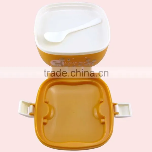 High Quality Portable Square Plastic Bento Lunch Box photo-4