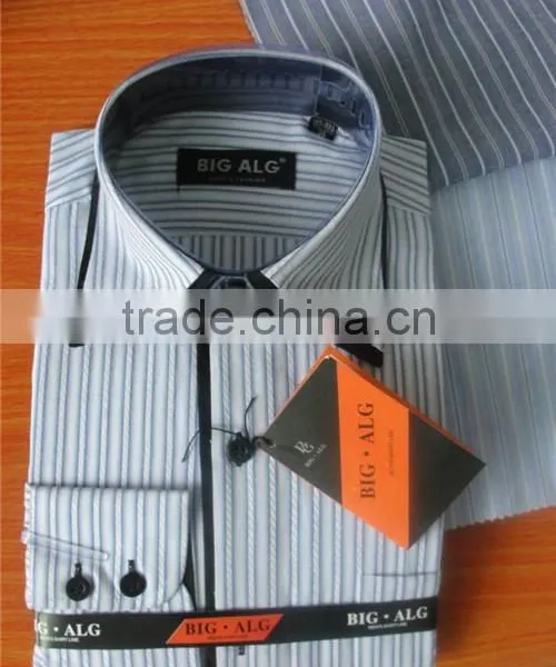 Factory Wholesale Cheap Man Shirt,high Collar Stipes Dress Shirts photo-2