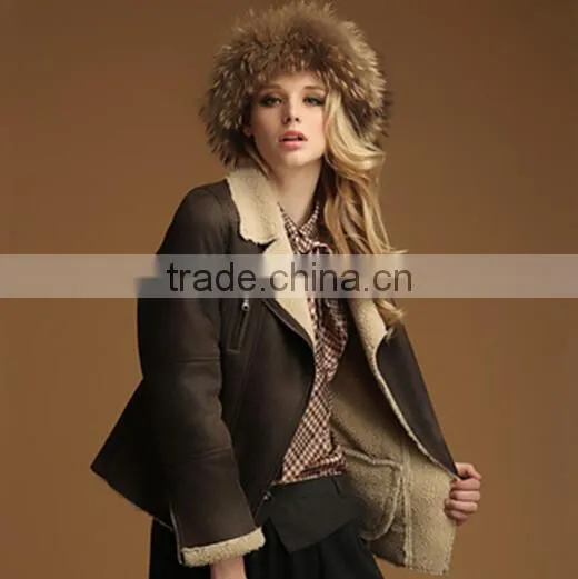 Multicolour Fashion Fox Fur 2014 Wool Overcoat Medium-long Fur Coat photo-2