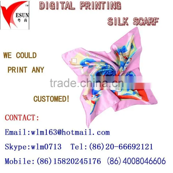 Digital Printing Silk Scarf photo-6