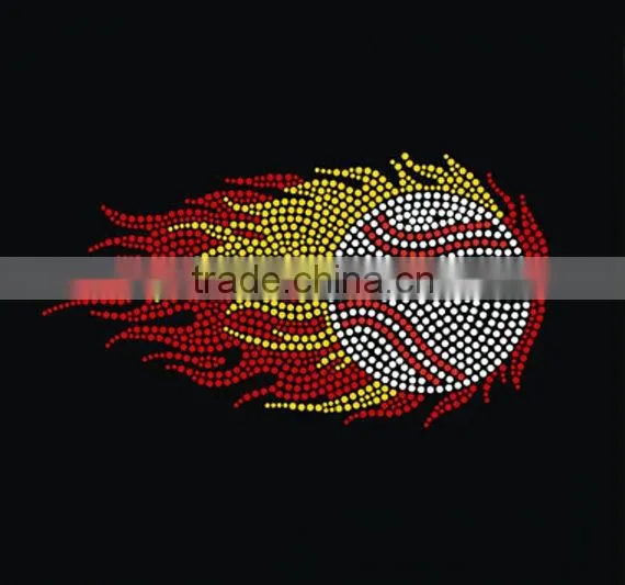 Wholesale Cheaper Custom the Burning of the Soul of Sports Rhinestone Heat Transfer photo-3