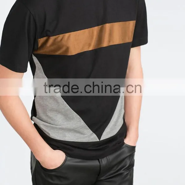Popular Mixed Fabric Fashion t Shirt Design Block Materials photo-2