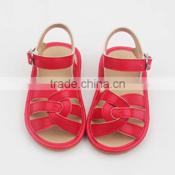 Summer Handmade PU Leather Sadals Funny Kids Squeaky Shoes 2017 photo-4